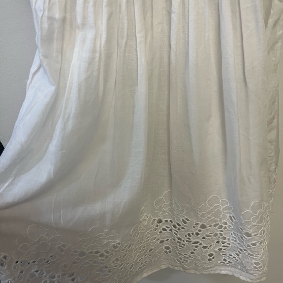 White eyelet dress with white under layer - Picture 6 of 8